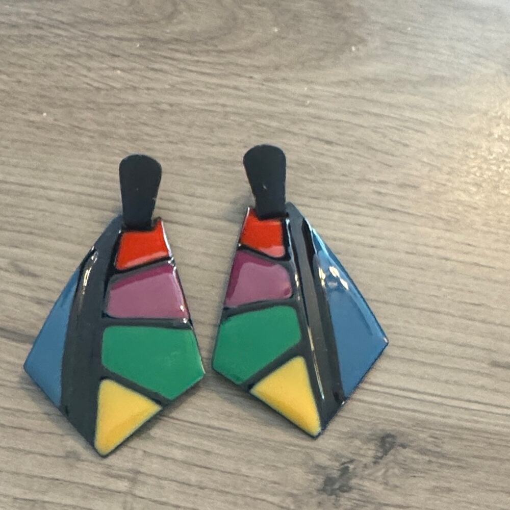 Colorful Geometric Earrings